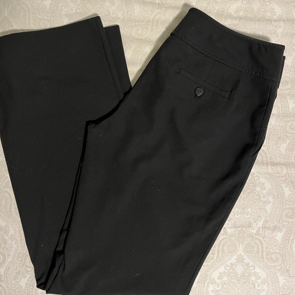 Talbots black 2P 2 Petite wide leg dress pants stretch